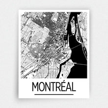 Charger l'image dans la galerie, Affiche cartographique Art Déco - Montréal