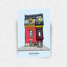 Charger l'image dans la galerie, Carte postale - Façade de la rue De Bullion à Montréal