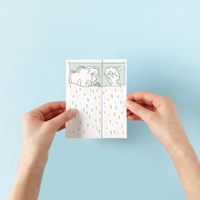 Charger l'image dans la galerie, Carte de souhait à déplier - Bébé et parents