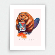 Charger l'image dans la galerie, Affiche - Castor buvant du sirop d'érable - Montréal