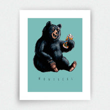 Charger l'image dans la galerie, Affiche - Ours buvant une bière de microbrasserie - Montréal