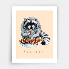 Charger l'image dans la galerie, Affiche - Raton laveur mangeant de la poutine - Montréal