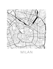 Load image into Gallery viewer, Milan Map Print