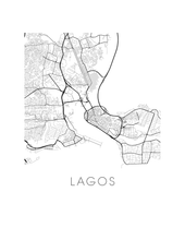 Load image into Gallery viewer, Lagos Map Print