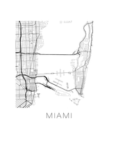 Load image into Gallery viewer, Miami Map Print