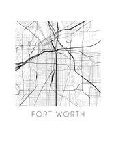 Load image into Gallery viewer, Fort Worth Map Print