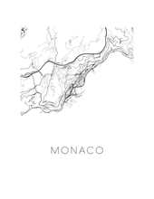 Load image into Gallery viewer, Monaco Map Print