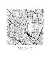 Load image into Gallery viewer, Madrid Map Print