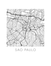 Load image into Gallery viewer, Sao Paulo Map Print