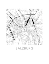 Load image into Gallery viewer, Salzburg Map Print