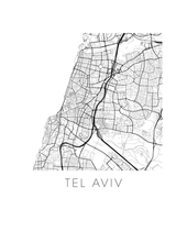 Load image into Gallery viewer, Tel Aviv Map Print