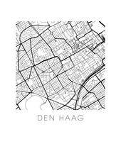 Load image into Gallery viewer, The Hague Map Black and White Print - netherlands Black and White Map Print