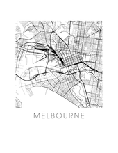 Load image into Gallery viewer, Melbourne Map Print