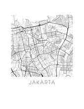 Load image into Gallery viewer, Jakarta Map Print