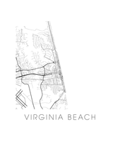 Load image into Gallery viewer, Virginia Beach Map Print