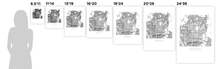 Load image into Gallery viewer, Kyoto Map Black and White Print - japan Black and White Map Print