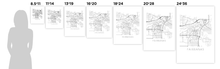 Load image into Gallery viewer, Fairbanks Map Black and White Print - alaska Black and White Map Print