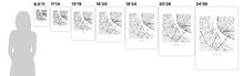 Load image into Gallery viewer, Riga Map Black and White Print - latvia Black and White Map Print