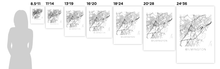 Load image into Gallery viewer, Wilmington DE Map Black and White Print - delaware Black and White Map Print