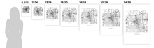 Load image into Gallery viewer, Reno Map Black and White Print - nevada Black and White Map Print