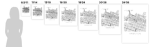 Load image into Gallery viewer, Hamilton Map Black and White Print - ontario Black and White Map Print