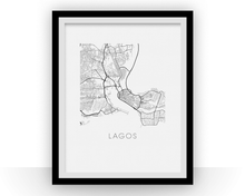 Load image into Gallery viewer, Lagos Map Print
