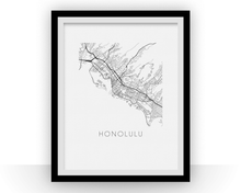 Charger l'image dans la galerie, Honolulu Map Print