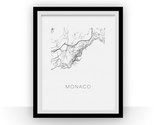 Load image into Gallery viewer, Monaco Map Print