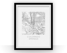 Charger l'image dans la galerie, Colorado Springs Map Print