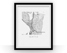 Load image into Gallery viewer, Seattle Map Print
