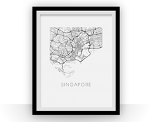 Load image into Gallery viewer, Singapore Map Print