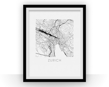 Load image into Gallery viewer, Zurich Map Print