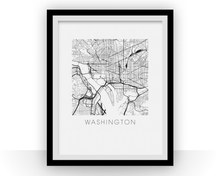 Load image into Gallery viewer, Washington Map Print