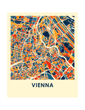 Load image into Gallery viewer, Vienna Map Print - Full Color Map Poster
