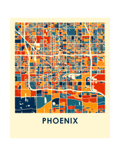 Load image into Gallery viewer, Phoenix Map Print - Full Color Map Poster