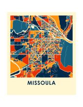 Load image into Gallery viewer, Missoula Map Print - Full Color Map Poster