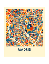 Load image into Gallery viewer, Madrid Map Print - Full Color Map Poster