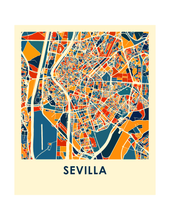 Load image into Gallery viewer, Sevilla Map Print - Full Color Map Poster