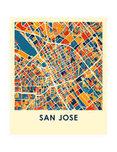 Load image into Gallery viewer, San Jose Map Print - Full Color Map Poster