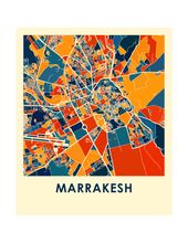 Load image into Gallery viewer, Marrakesh Map Print - Full Color Map Poster