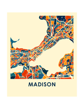 Load image into Gallery viewer, Madison Map Print - Full Color Map Poster