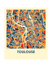 Load image into Gallery viewer, Toulouse Map Print - Full Color Map Poster