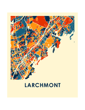 Charger l'image dans la galerie, Affiche cartographique de Larchmont NY - Style Chroma