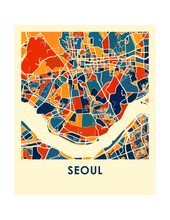 Load image into Gallery viewer, Seoul Map Print - Full Color Map Poster