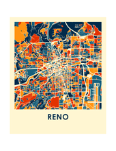 Load image into Gallery viewer, Reno Map Print - Full Color Map Poster