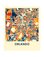 Load image into Gallery viewer, Orlando Map Print - Full Color Map Poster