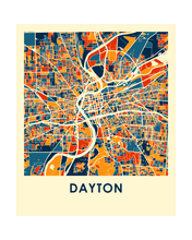 Charger l'image dans la galerie, Affiche cartographique de Dayton - Style Chroma
