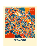 Charger l'image dans la galerie, Affiche cartographique de Fremont - Style Chroma