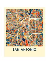 Load image into Gallery viewer, San Antonio Map Print - Full Color Map Poster