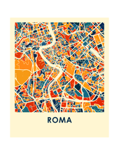 Load image into Gallery viewer, Rome Map Print - Full Color Map Poster